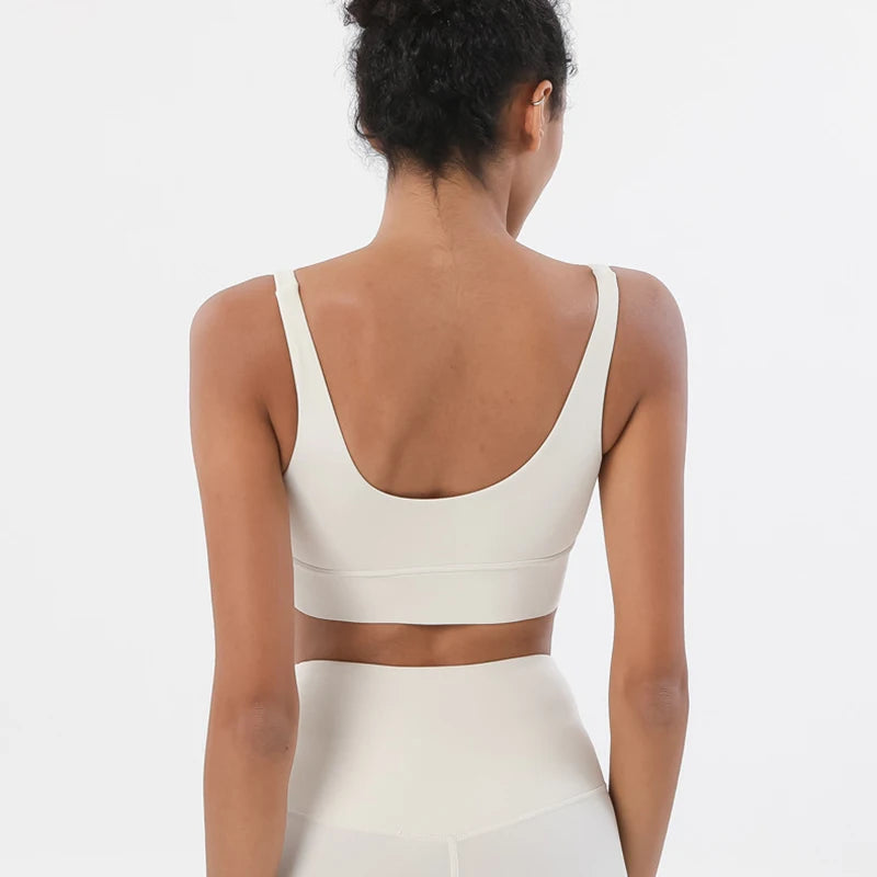 Maya Everyday Sports Bra - Nylon Bra Top with Removable Pads