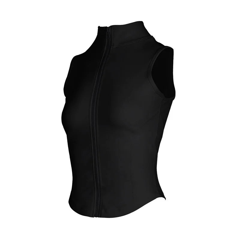 Quinn Zip Training Vest - Sleeveless Nylon Quick-Dry Layer