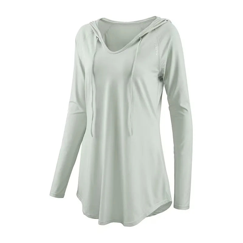 Aspen Hooded Quick-Dry Top - Nylon Long-Sleeve Running Layer