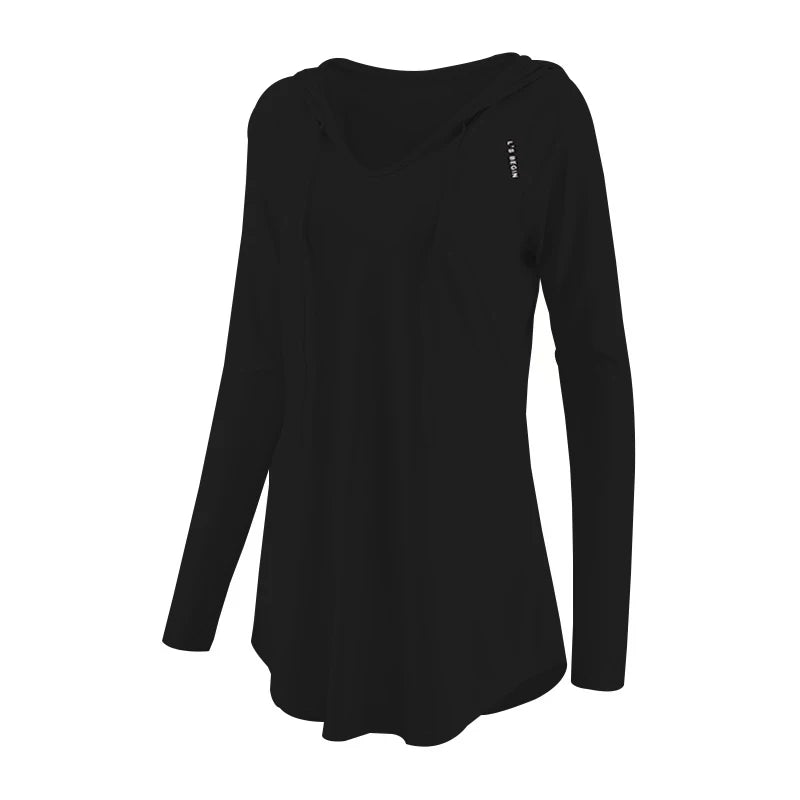 Aspen Hooded Quick-Dry Top - Nylon Long-Sleeve Running Layer