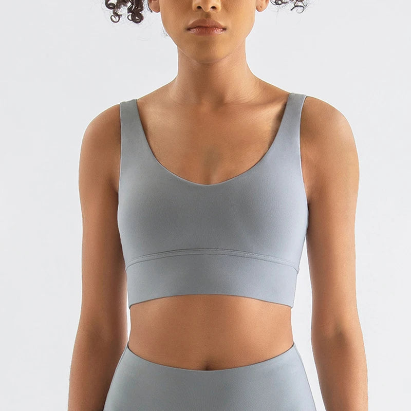 Maya Everyday Sports Bra - Nylon Bra Top with Removable Pads