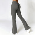 Vesper V-Waist Flare Leggings - High-Waisted Nylon Scrunch Flares