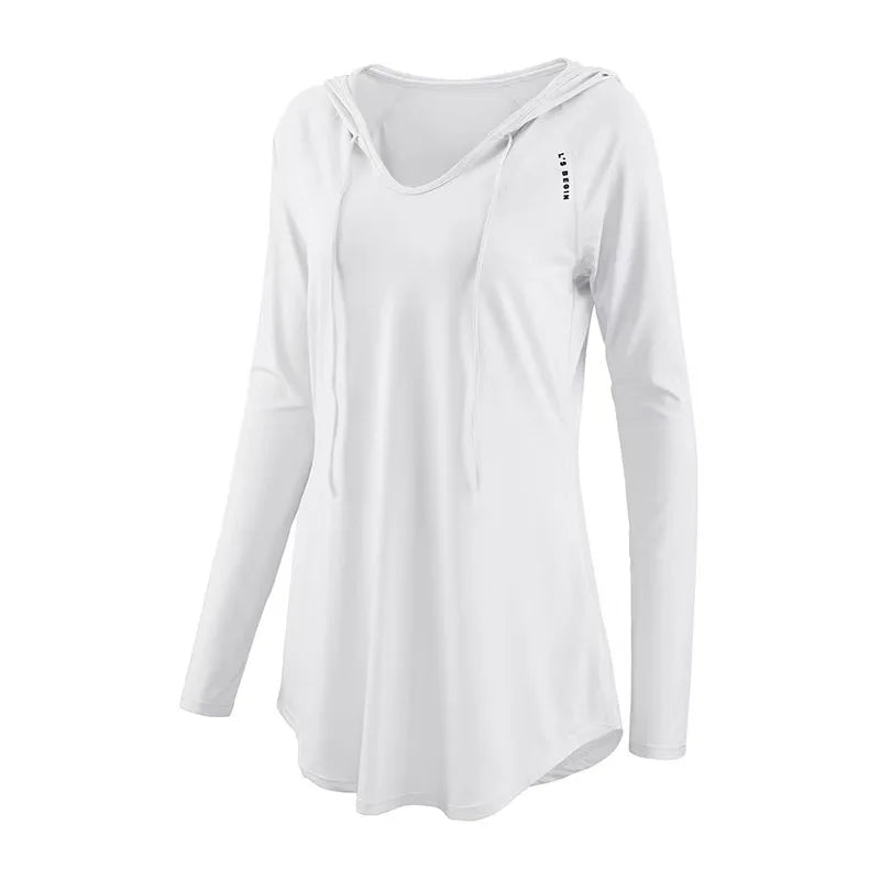 Aspen Hooded Quick-Dry Top - Nylon Long-Sleeve Running Layer