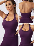 Sculpt Line Tank - Longline Ribbed Sports Bra Tank Top