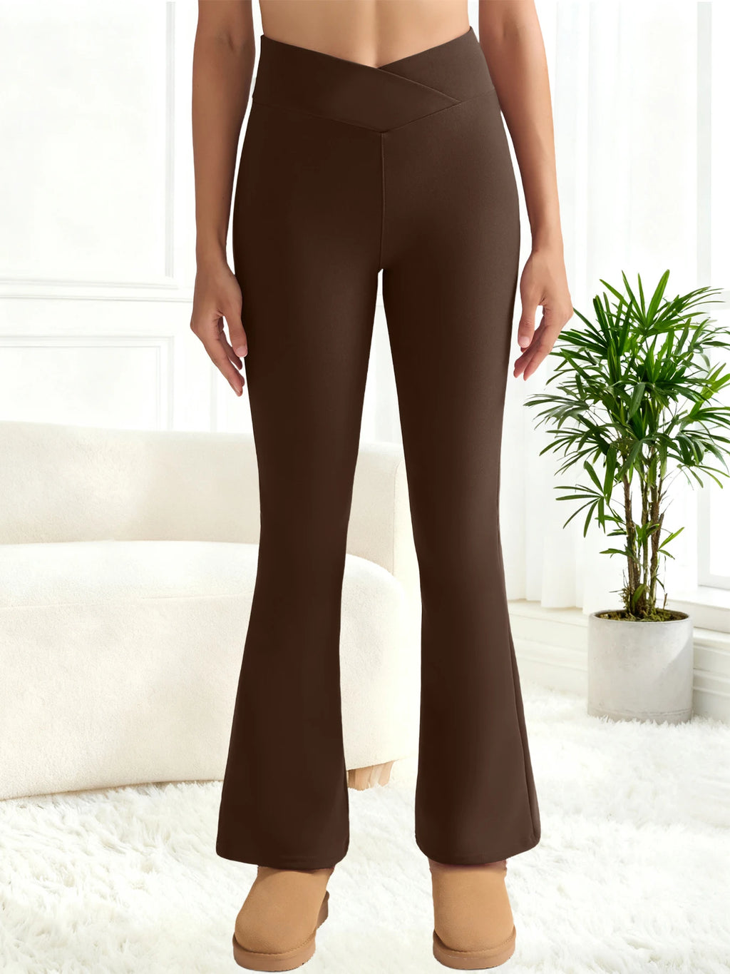 Hearth Fleece-Lined Flare Leggings - High-Waisted Warm Flared Leggings