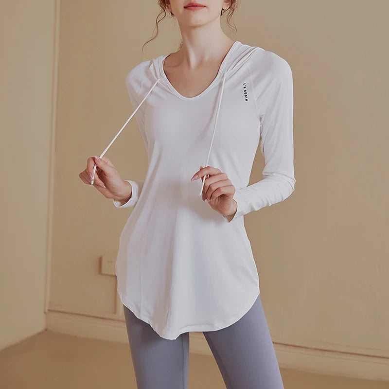 Aspen Hooded Quick-Dry Top - Nylon Long-Sleeve Running Layer
