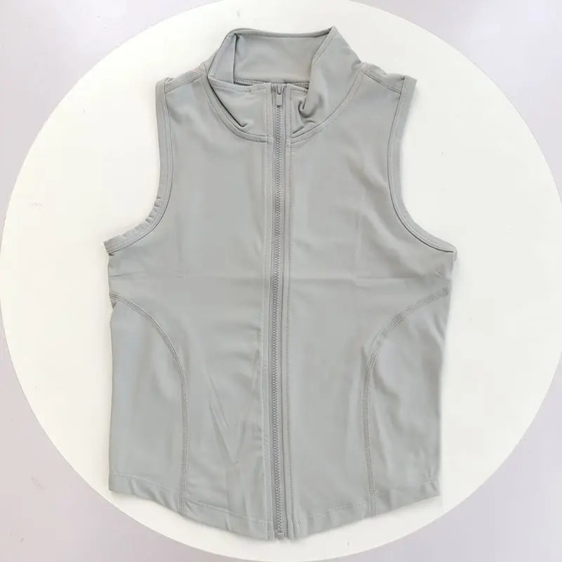 Quinn Zip Training Vest - Sleeveless Nylon Quick-Dry Layer