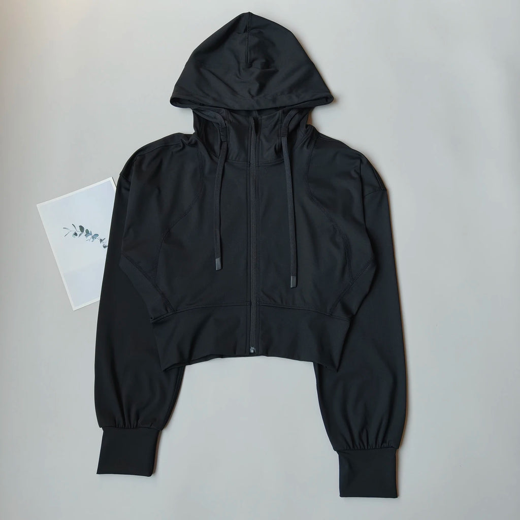 Summit Hooded Running Jacket - Lightweight Nylon Zip Jacket