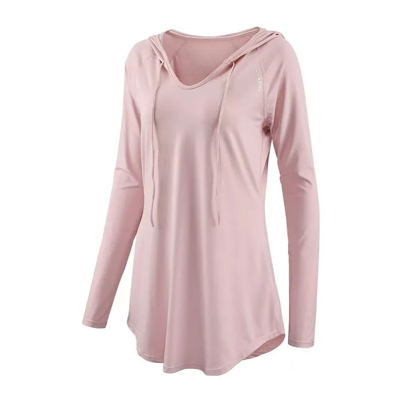 Aspen Hooded Quick-Dry Top - Nylon Long-Sleeve Running Layer