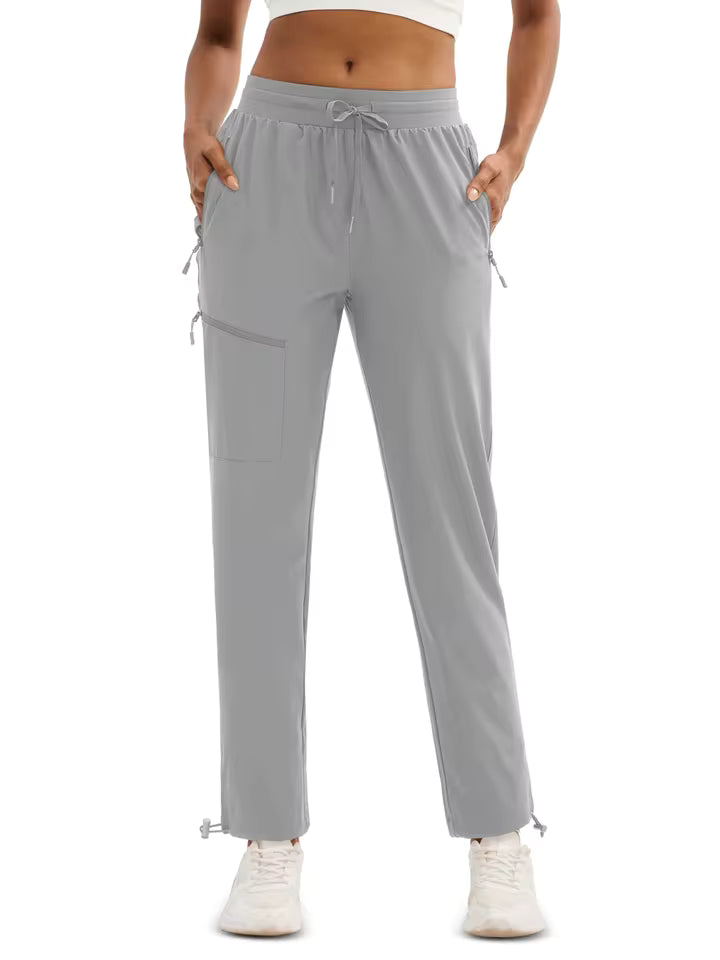 Onyx Sculpt Cargo Joggers - Ribbed Utility Pocket Sweatpants