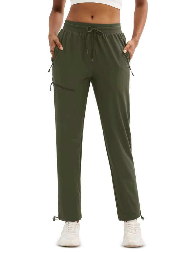 Onyx Sculpt Cargo Joggers - Ribbed Utility Pocket Sweatpants