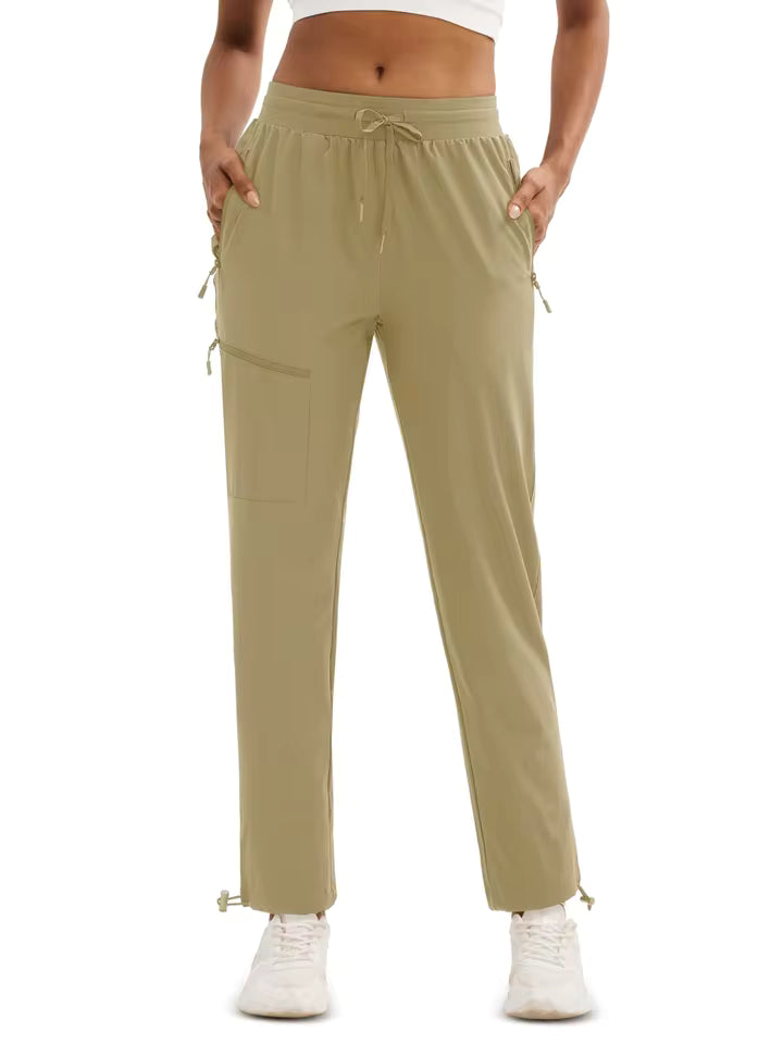 Onyx Sculpt Cargo Joggers - Ribbed Utility Pocket Sweatpants
