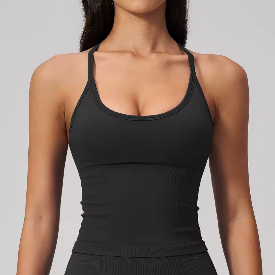 Wren Sculpt Longline Bra Tank - Ribbed Seamless Contour Support