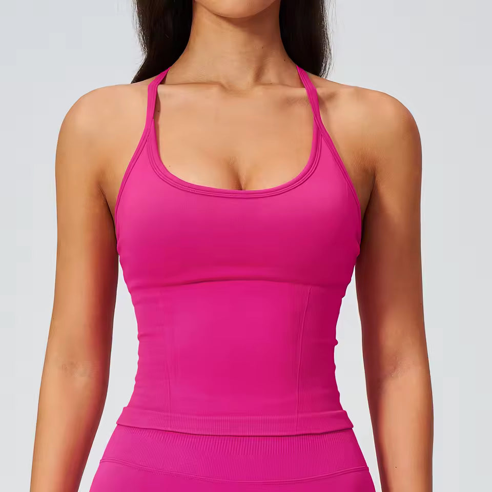 Wren Sculpt Longline Bra Tank - Ribbed Seamless Contour Support